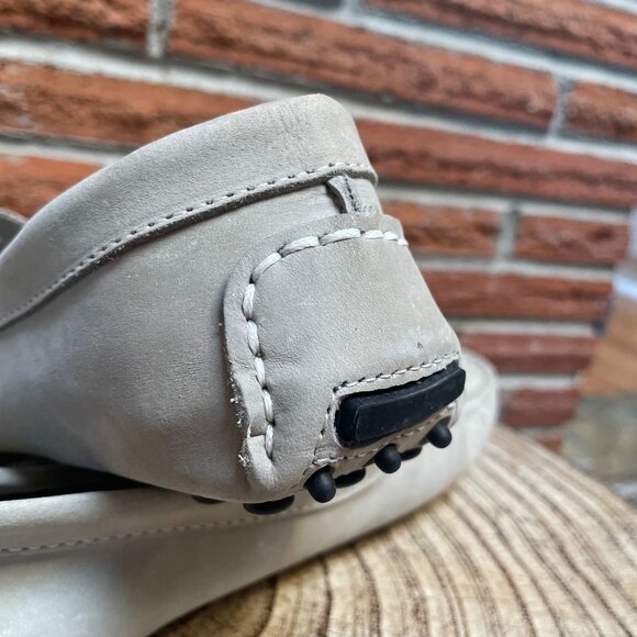 Massimo Matteo  Grey Leather Driver Loafers - Picture 4 of 5